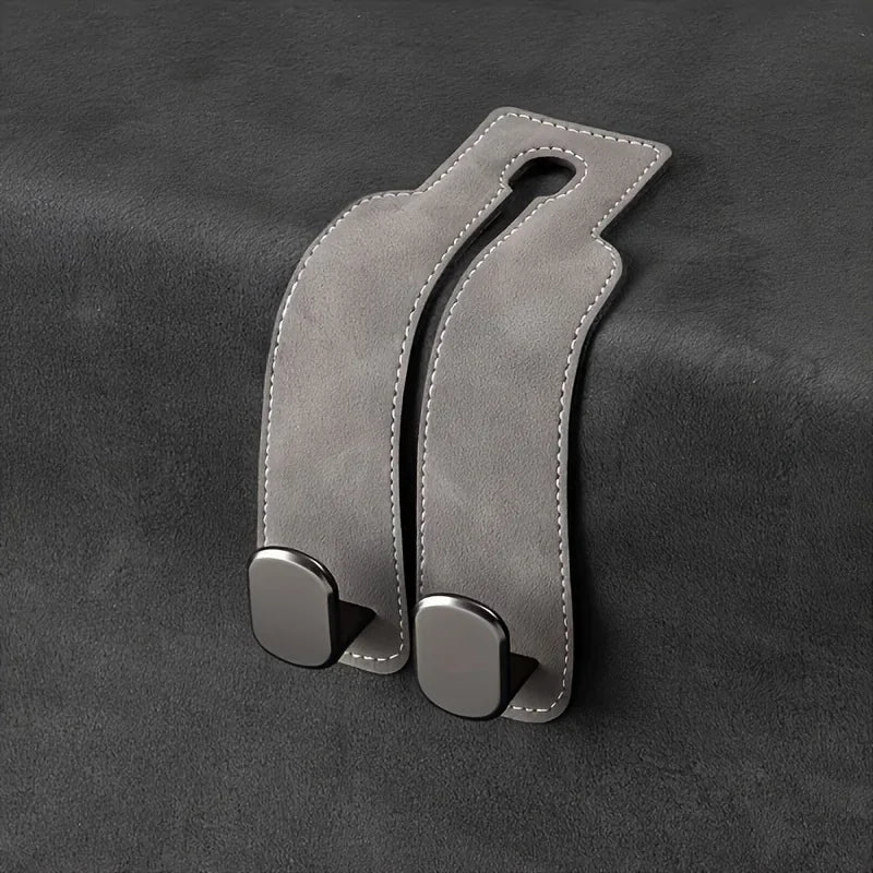 Premium Suede Car Headrest Hook (2pack)