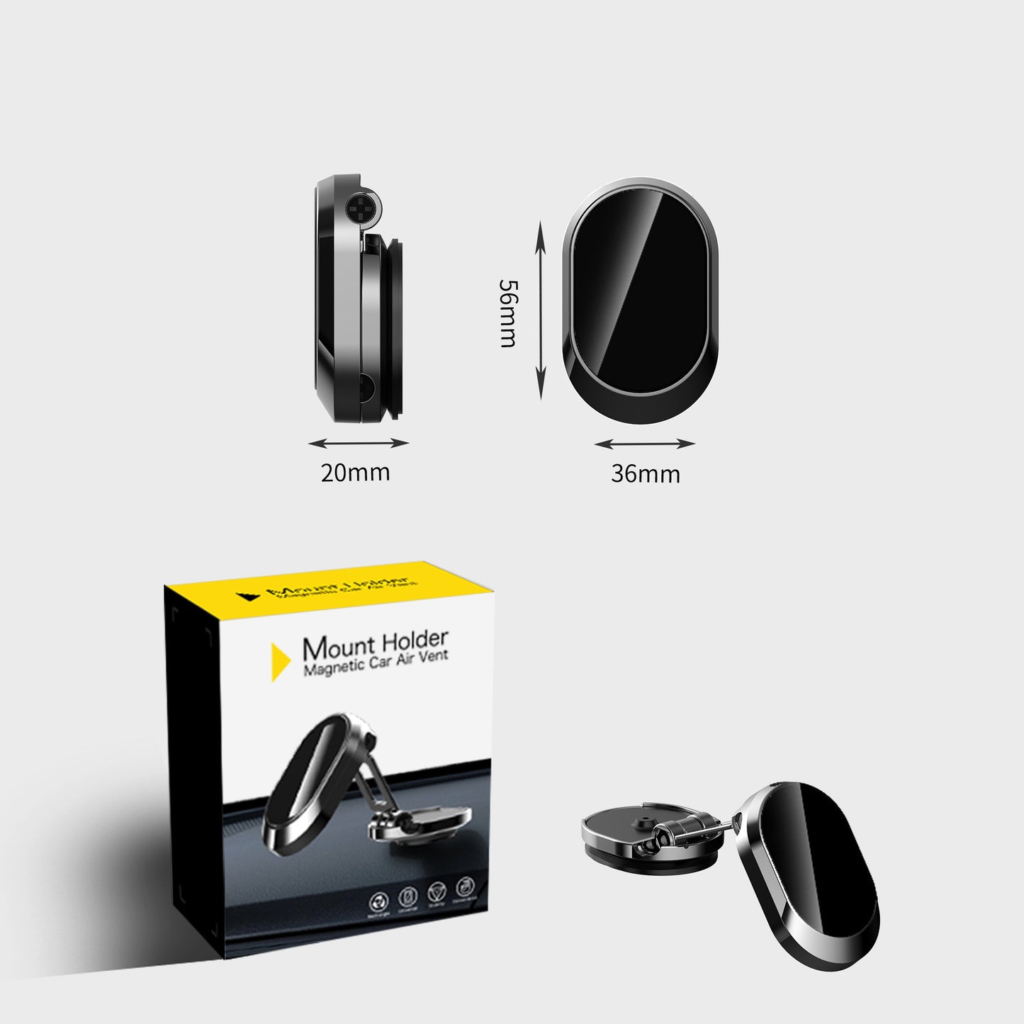 Foldable Magnetic Car Phone Mount – Secure Hands-Free Driving