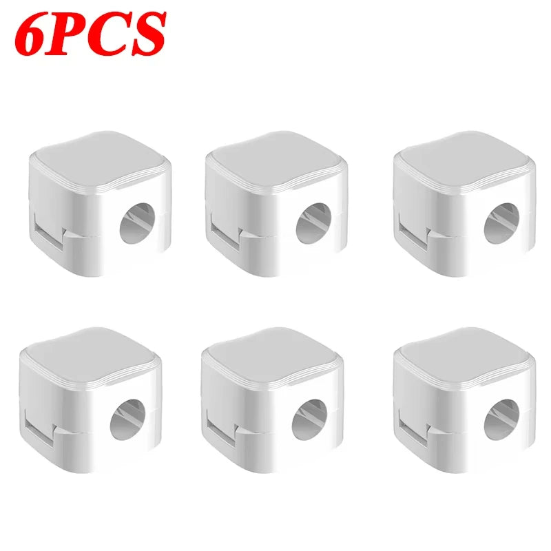 Magnetic Cable Clips – Adjustable Cord Holder Set (Desk, Car & Home)