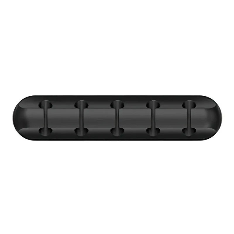 Silicone Cable Organizer Strip – 5 Slot Cord Holder for Desk & Nightstand