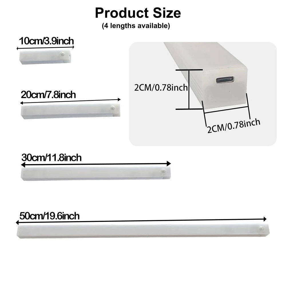 Motion Sensor LED Light Bar – Rechargeable Night & Cabinet Light