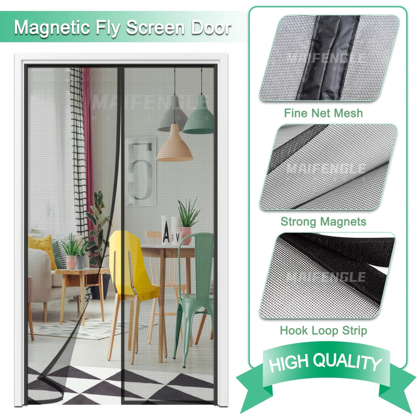 Magnetic Screen Door – Hands-Free Fresh Air & Bug Protection