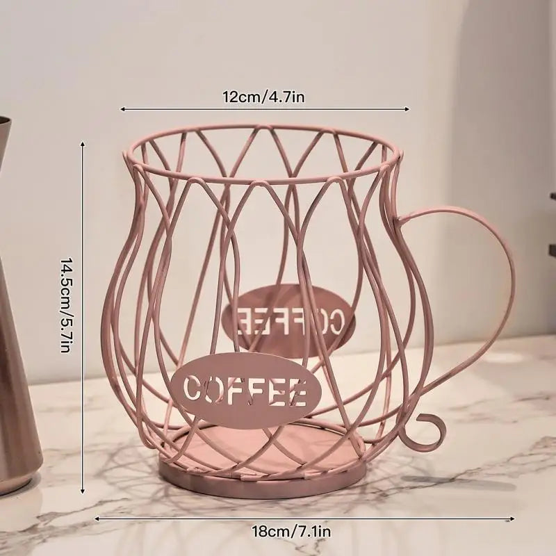 Large Capacity Coffee Pod Storage Basket