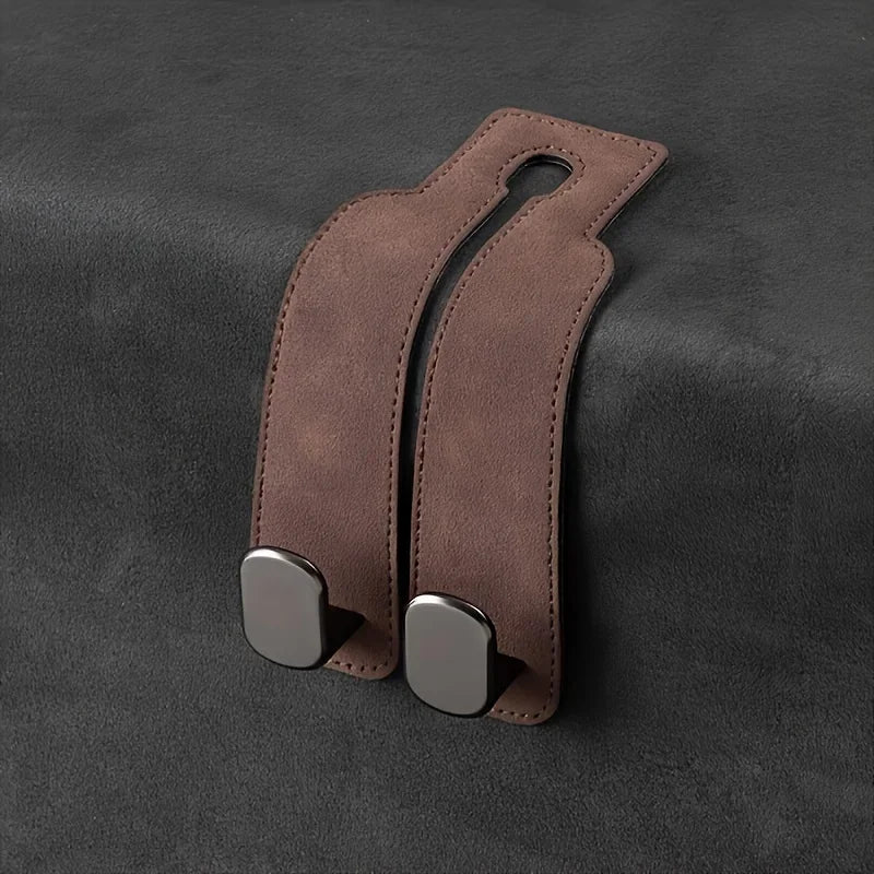 Premium Suede Car Headrest Hook (2pack)
