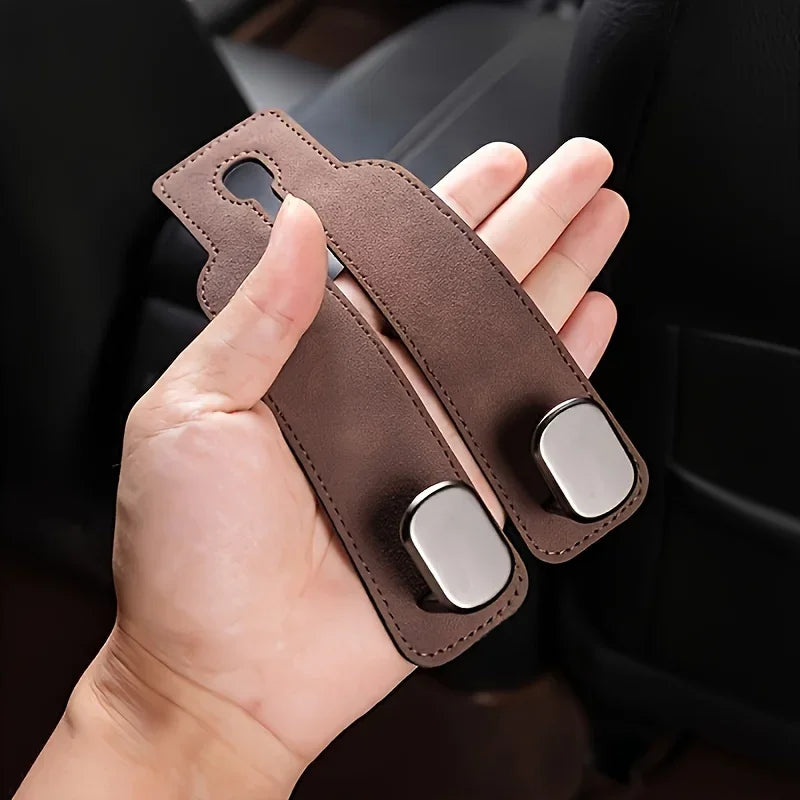 Premium Suede Car Headrest Hook (2pack)