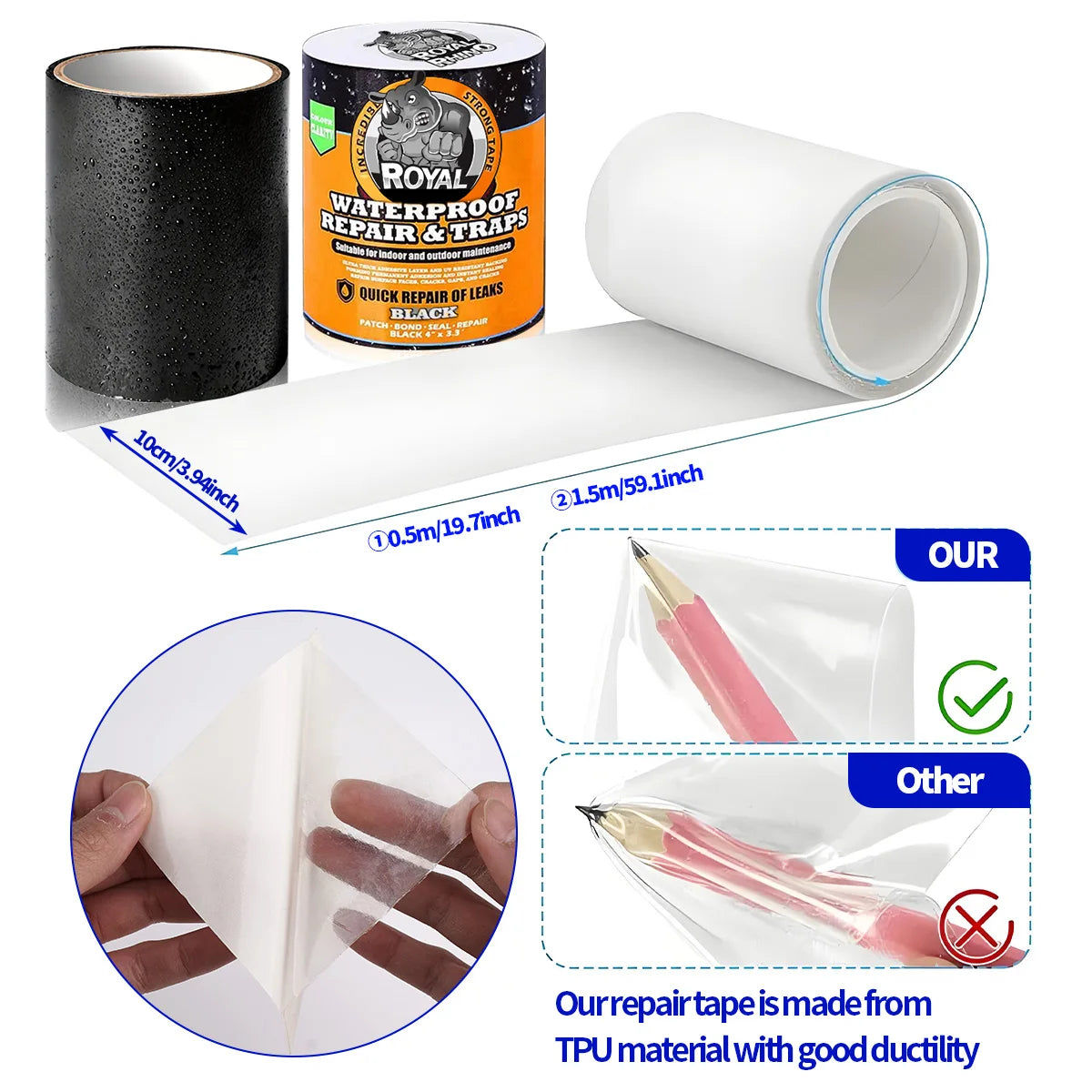 FlexSeal Waterproof Repair Tape – Instant Leak Stop Solution