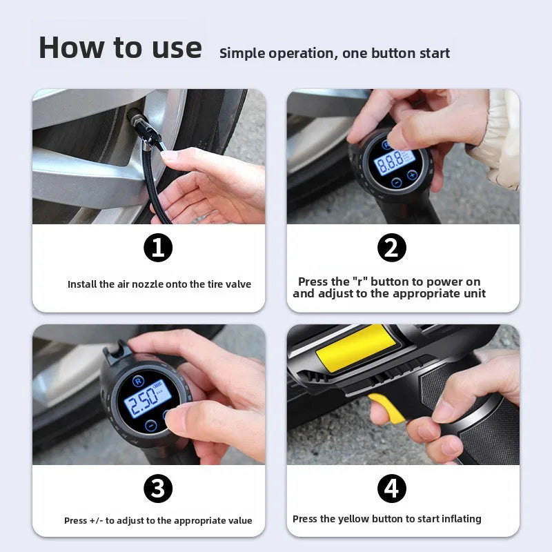Wireless Portable High Powered Car Tire Inflator