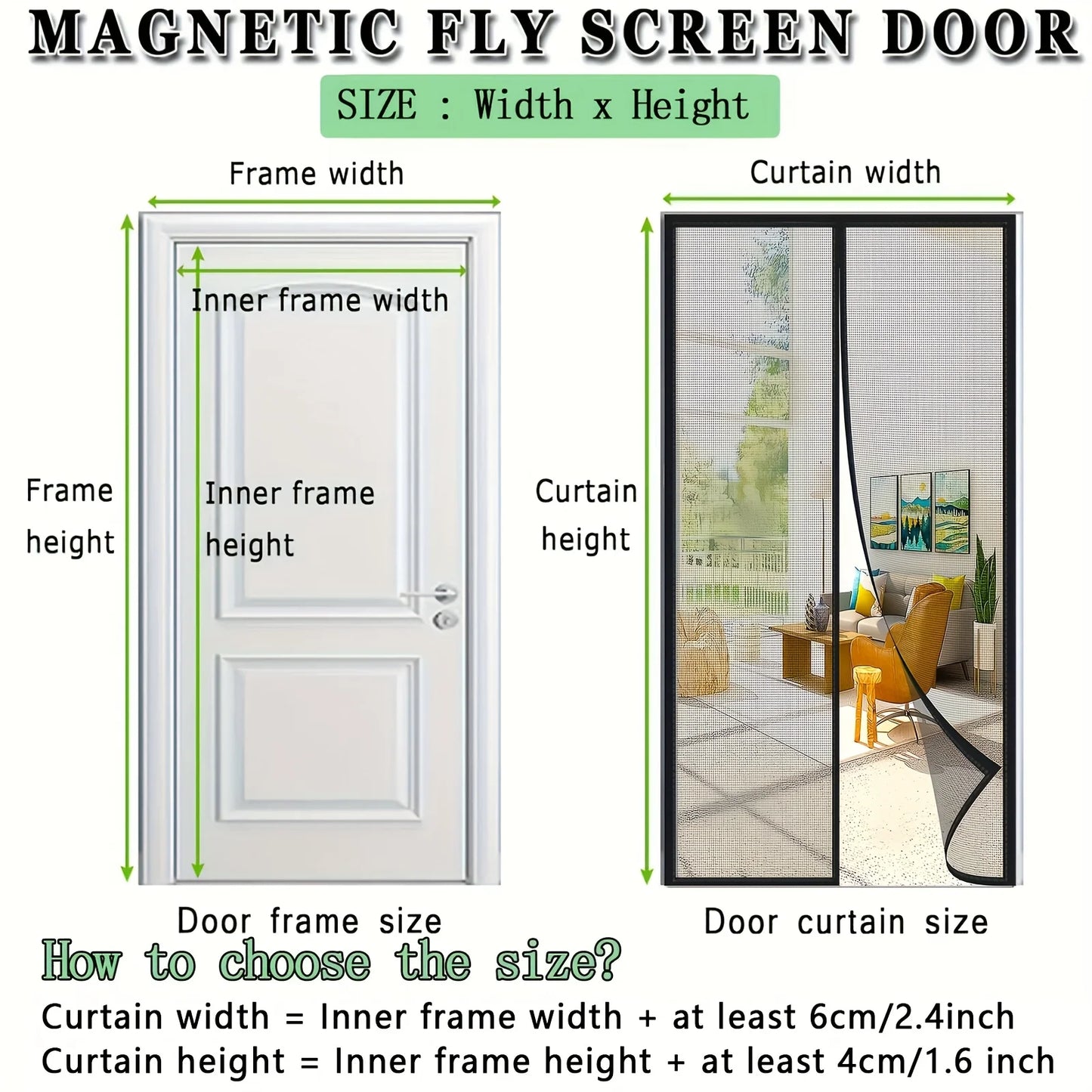 Magnetic Screen Door – Hands-Free Fresh Air & Bug Protection
