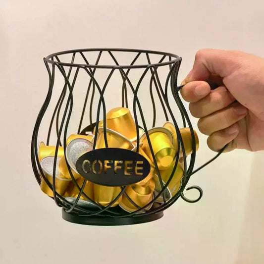 Large Capacity Coffee Pod Storage Basket