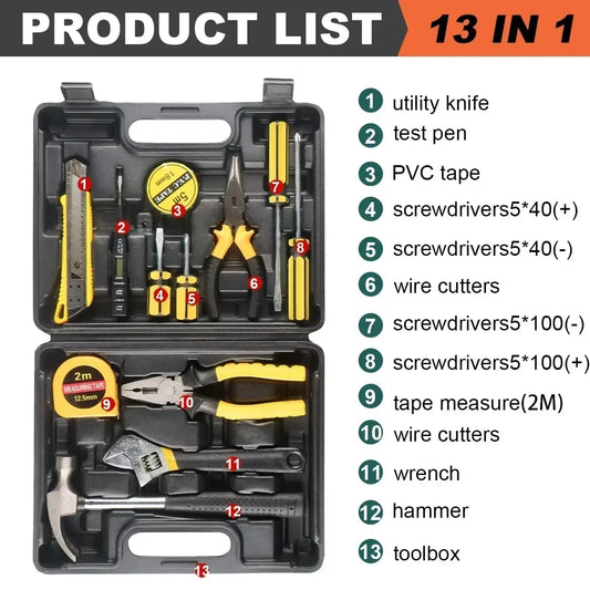 13 in 1 Tool Kit with  Storage Case