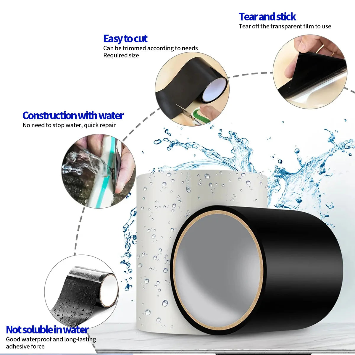 FlexSeal Waterproof Repair Tape – Instant Leak Stop Solution